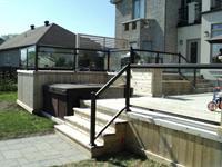 Rampe vitrée de maison ville