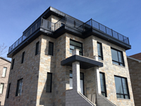 Rampe vitrée de chalet
